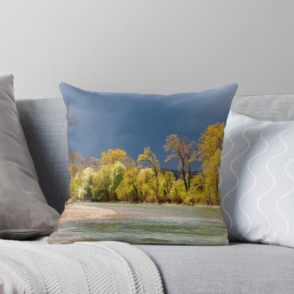 Item preview, Spot of sunlight against a dark sky on a river in Switzerland designed and sold by Michael Brewer.