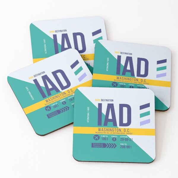 Item preview, Washington, D.C. (IAD) Airport Code Baggage Tag designed and sold by SLAG-Creative.