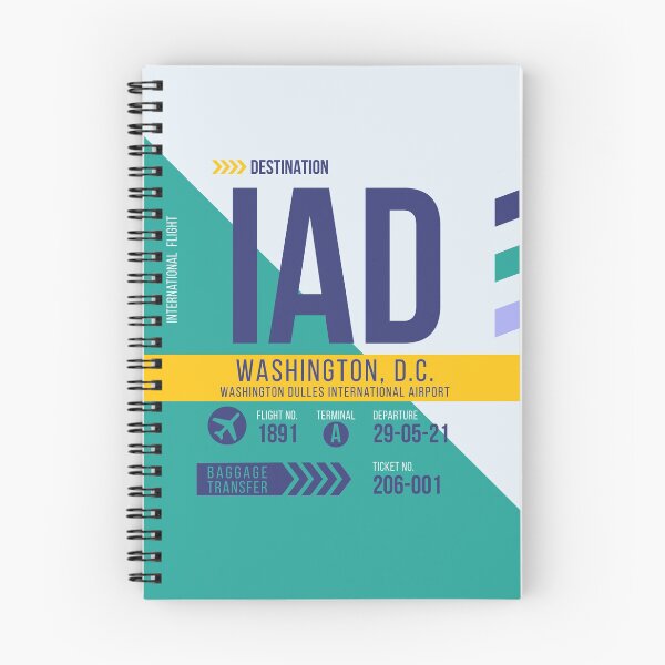 Item preview, Washington, D.C. (IAD) Airport Code Baggage Tag designed and sold by SLAG-Creative.