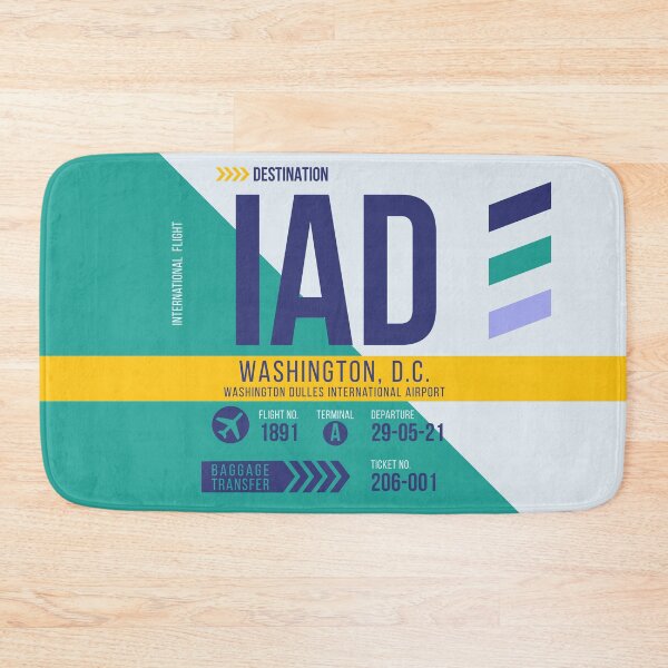 Item preview, Washington, D.C. (IAD) Airport Code Baggage Tag designed and sold by SLAG-Creative.