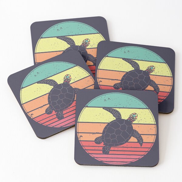 Item preview, Sea Turtle Vintage Retro Sunset designed and sold by faudeltn.