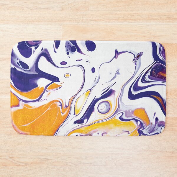 Item preview, Marble Swirls of Purple, Yellow and White Abstract Pattern designed and sold by Alicia Chee.