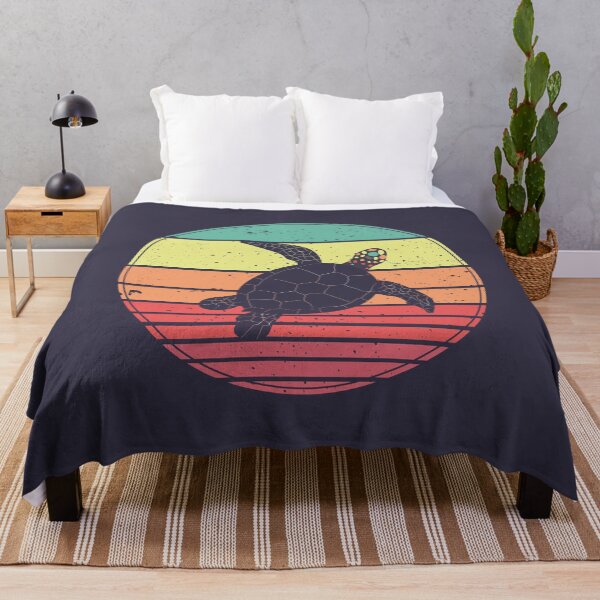 Item preview, Sea Turtle Vintage Retro Sunset designed and sold by faudeltn.