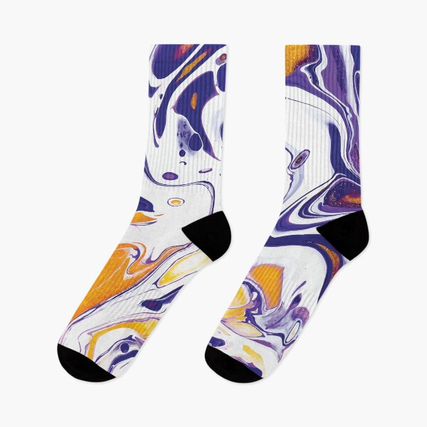 Item preview, Marble Swirls of Purple, Yellow and White Abstract Pattern designed and sold by Alicia Chee.