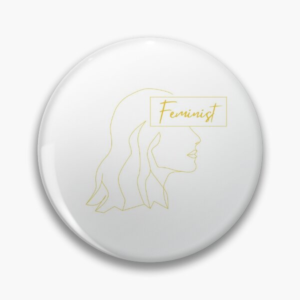 Item preview, Feminist line art in Gold designed and sold by fjakaseason.