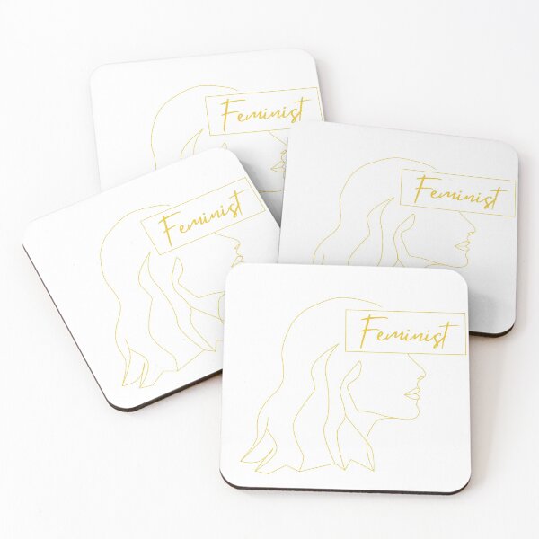 Item preview, Feminist line art in Gold designed and sold by fjakaseason.