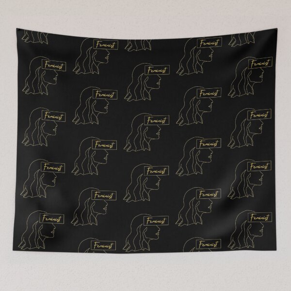 Item preview, Feminist line art in Gold designed and sold by fjakaseason.