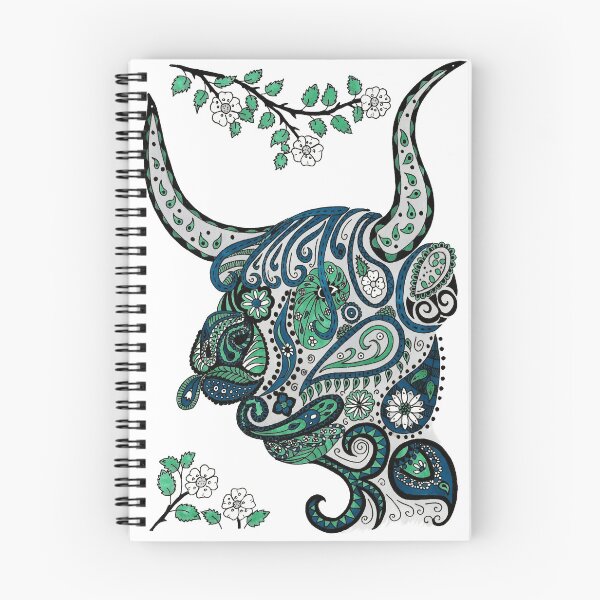 Item preview, Paisley Cow in Blue and Green designed and sold by JulieSpriddle.