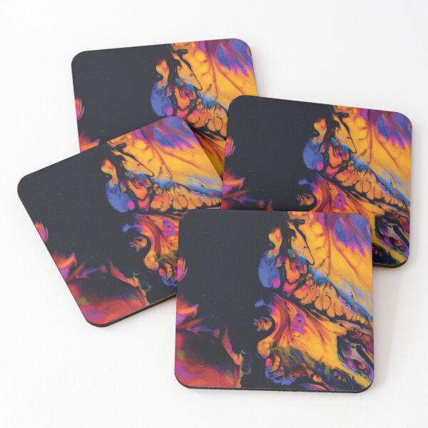 Item preview, Marble Swirls of Blue, Yellow, Pink and Black Abstract Pattern designed and sold by Alicia Chee.