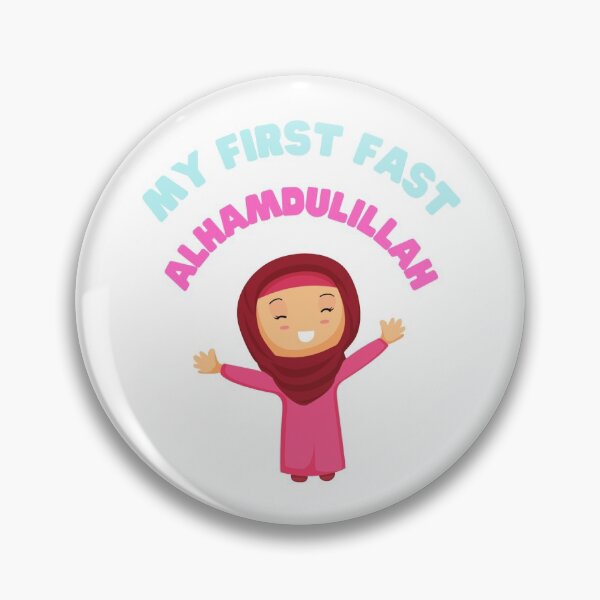 Item preview, Ramadan fasting pin button designed and sold by islamiccrafts.