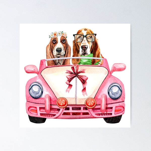 Item preview, Basset Hound's Wedding designed and sold by irinagingercat.