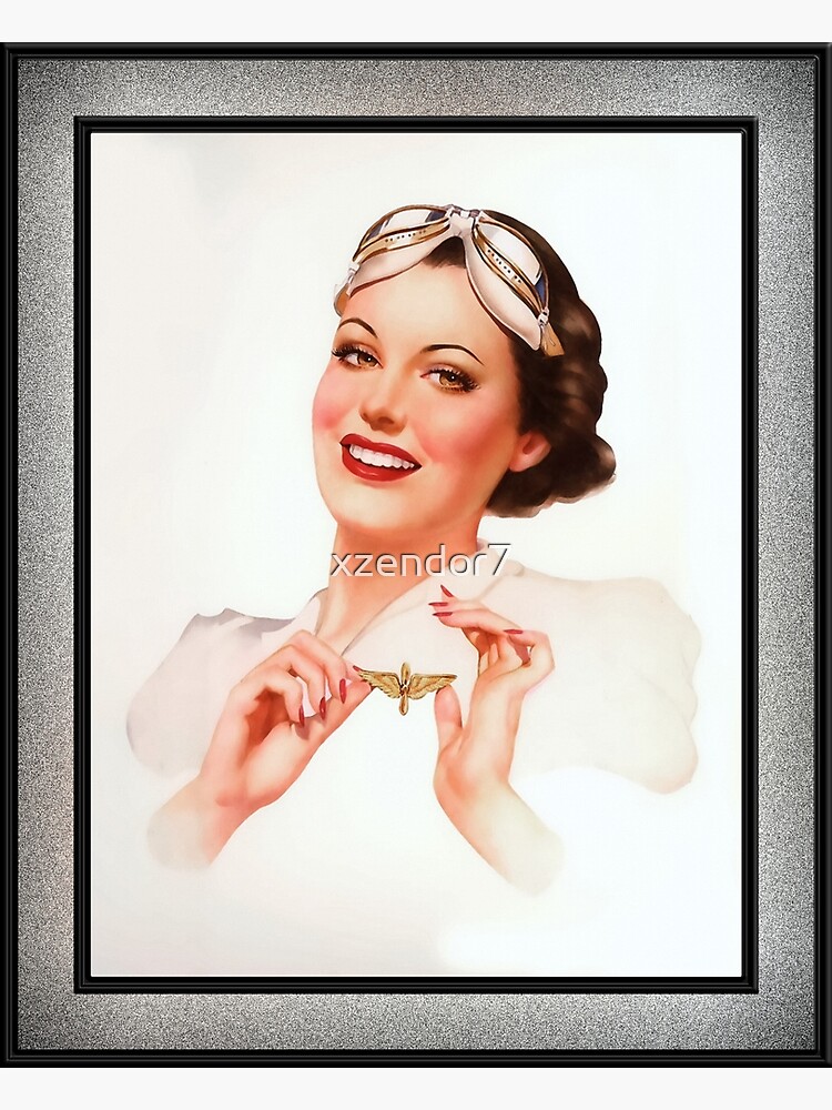 "She Got Her Wings By Alberto Vargas Pin-Up Girl Vintage Art" Poster ...