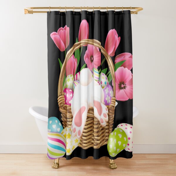 Cute Bunny Rabbit Tail Butt Shower Curtain