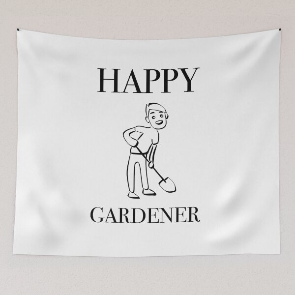 Item preview, HAPPY GARDENER LINE ART | Plants garden love garden flowers nature designed and sold by yourtravelguide.