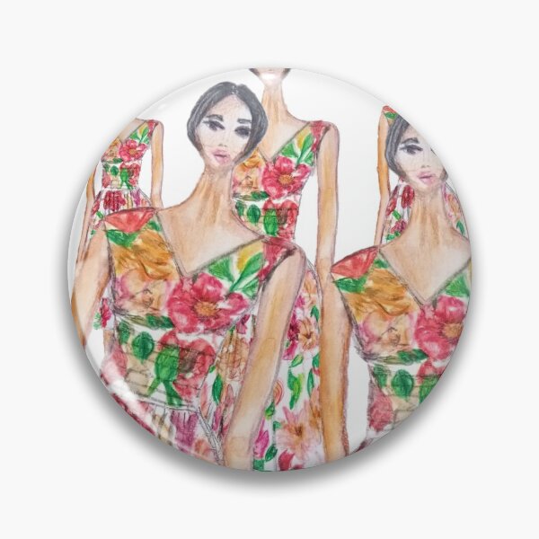 Item preview, FLORAL DRESS FASHION ILLUSTRATION  designed and sold by IvanaKada.