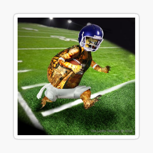Turtle Football Player Sticker
