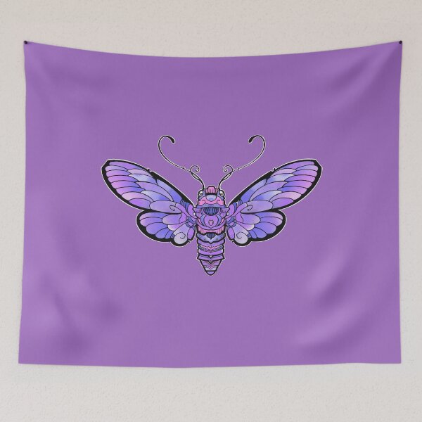 Item preview, purple moth symmetrical design designed and sold by weilertsen.