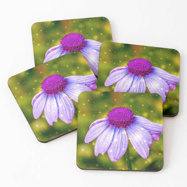 Item preview, Snow Covered Pinkish Purple Cone Flower designed and sold by ncNatureVisions.
