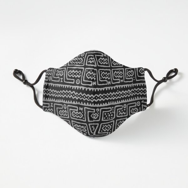 Black and white Mudcloth Fitted 3-Layer