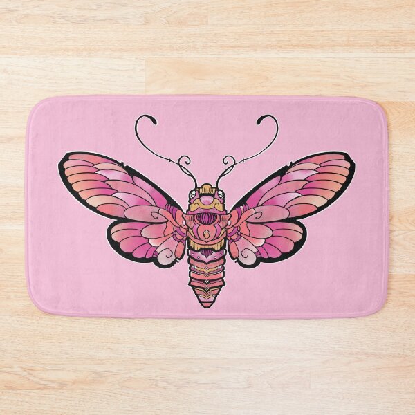Item preview, pink moth symmetrical design designed and sold by weilertsen.