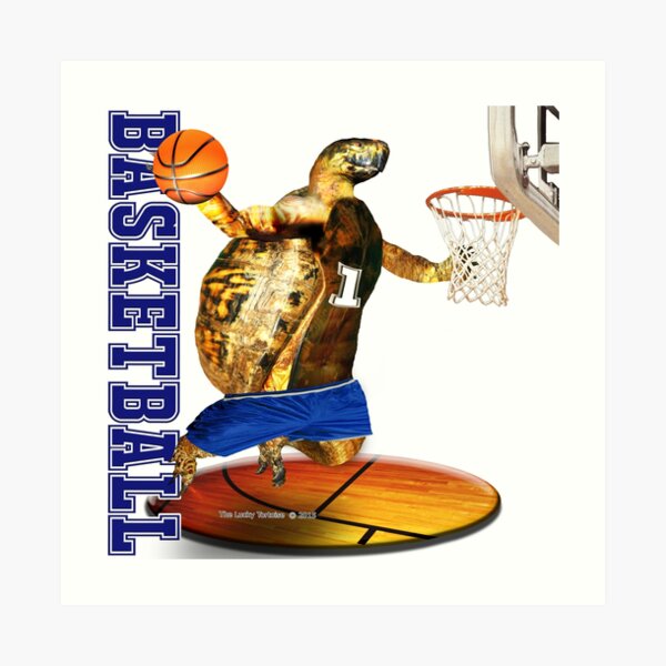 Turtle Basketball Player Art Print