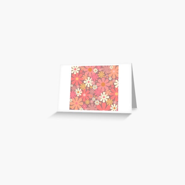 Blush Pink Vintage Aesthetic Floral Pattern - Pastel Pink Flowers, 60s and  70s Style Greeting Card for Sale by kierkegaard