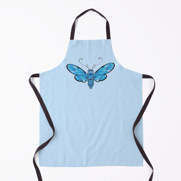Item preview, blue moth symmetrical design designed and sold by weilertsen.