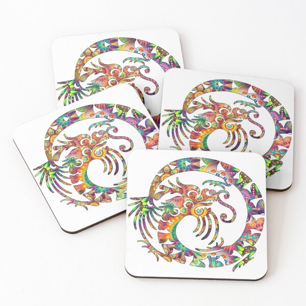 Item preview, Colorful floral dragon art - dragon designed and sold by Photography-Art.