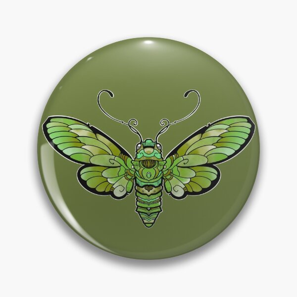 Item preview, green moth symmetrical design designed and sold by weilertsen.