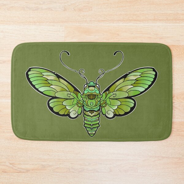 Item preview, green moth symmetrical design designed and sold by weilertsen.