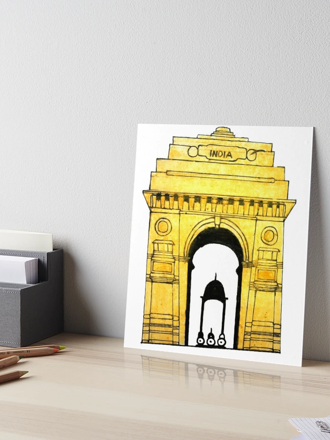Vintage Poster Of India Gate In Delhi Famous Monument Stock Illustration -  Download Image Now - iStock