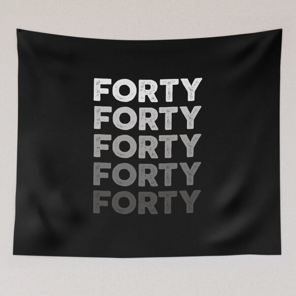 Item preview, 40th Adult Birthday, Favorite Number # Forty, Sports Grey designed and sold by The Princess Saves Herself.