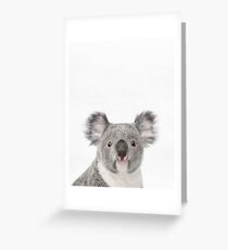 Koalaprint, Kinderzimmer, Tier, Koala Wall Art, australische Tier Grußkarte