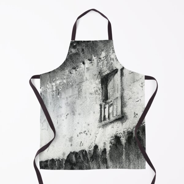 Item preview, B&W watercolor painting of architecture in Sacred Valley, Peru. designed and sold by rfoxphoto.