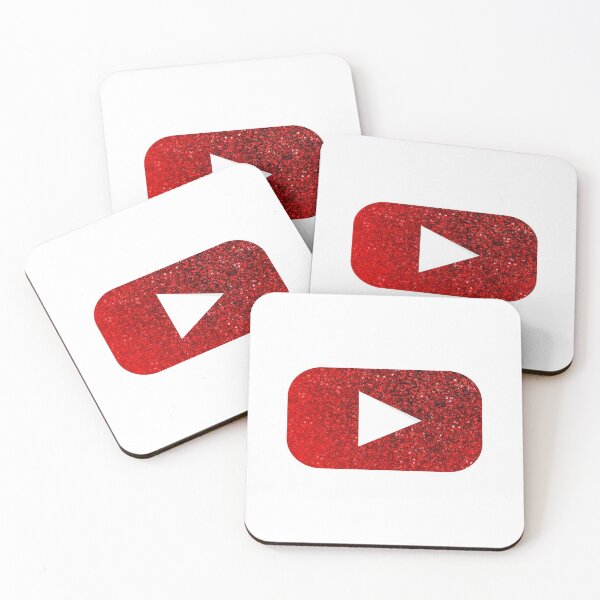 Aperçu de l'œuvre Bouton de lecture Youtube Glitter créée et vendue par vdebarbieris.