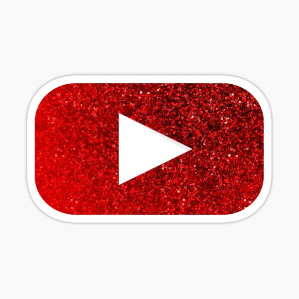 Glitter  Play Button Sticker for Sale by vdebarbieris