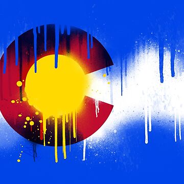 Artwork thumbnail, Drippy Colorado Flag by that5280lady