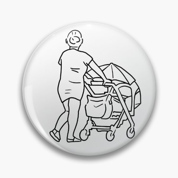 Item preview, Mother Walking with Pushchair designed and sold by PrileyRileyArt.