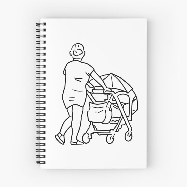 Item preview, Mother Walking with Pushchair designed and sold by PrileyRileyArt.