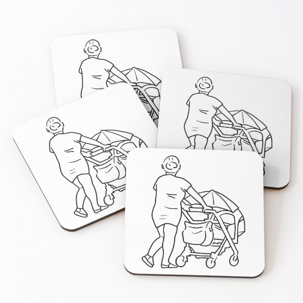 Item preview, Mother Walking with Pushchair designed and sold by PrileyRileyArt.
