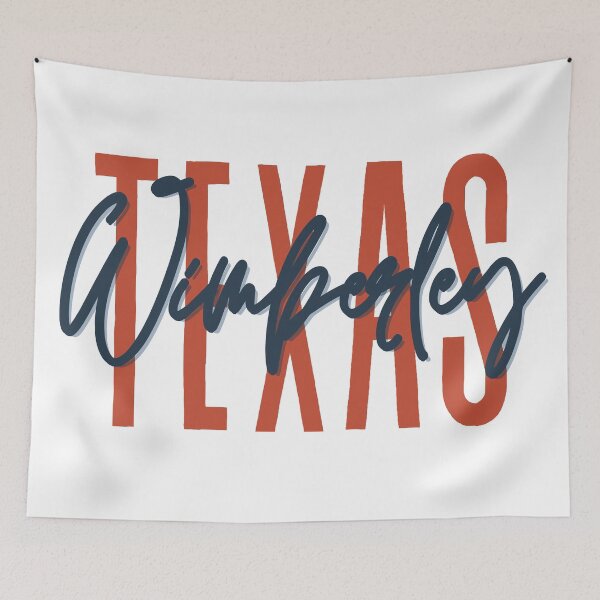 Item preview, Wimberley Texas // Script Design // State Flag Colors designed and sold by KylieBeth Designs.