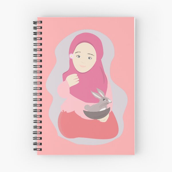 Aperçu de l'œuvre Jolie fille tenant un lapin, des enfants heureux, belle fille musulmane. créée et vendue par 8Infinityaw.