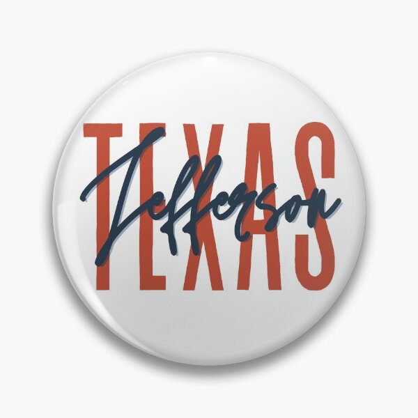 Item preview, Jefferson Texas // Script Design // State Flag Colors designed and sold by KylieBeth Designs.