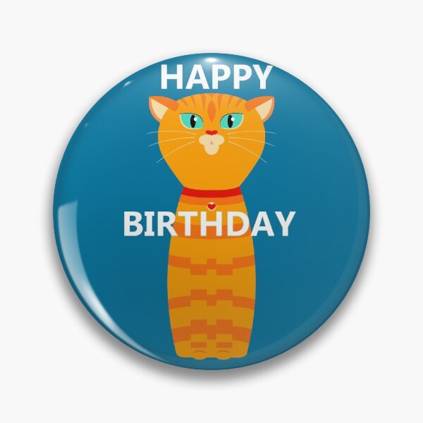 Item preview, STRIPED CAT HAPPY BIRTHDAY designed and sold by Jean Gregory Evans.