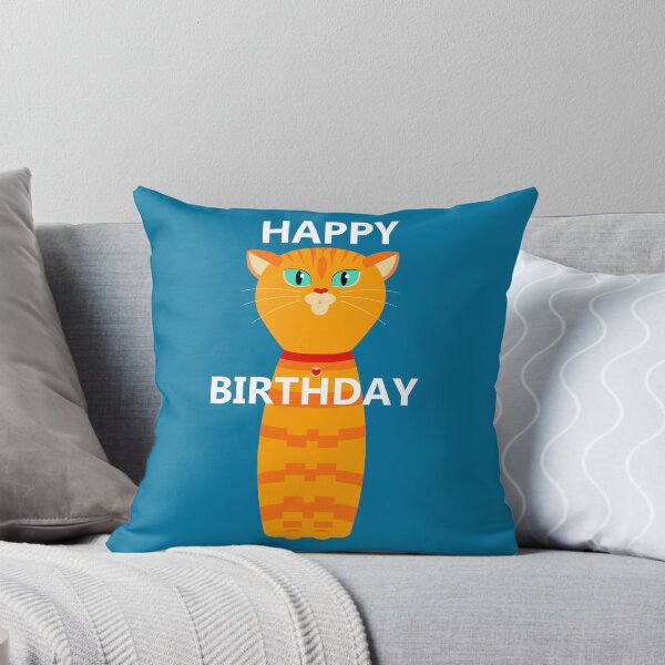 Item preview, STRIPED CAT HAPPY BIRTHDAY designed and sold by Jean Gregory Evans.