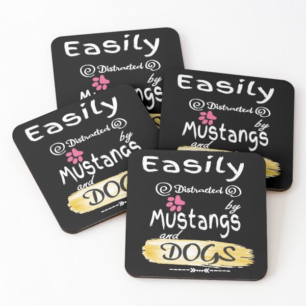 Item preview, Easily Distracted by Mustangs and Dogs designed and sold by YAITPSTORE.