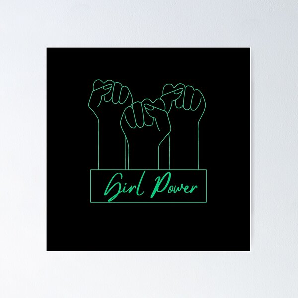 Item preview, Girl Power line art in Mint designed and sold by fjakaseason.