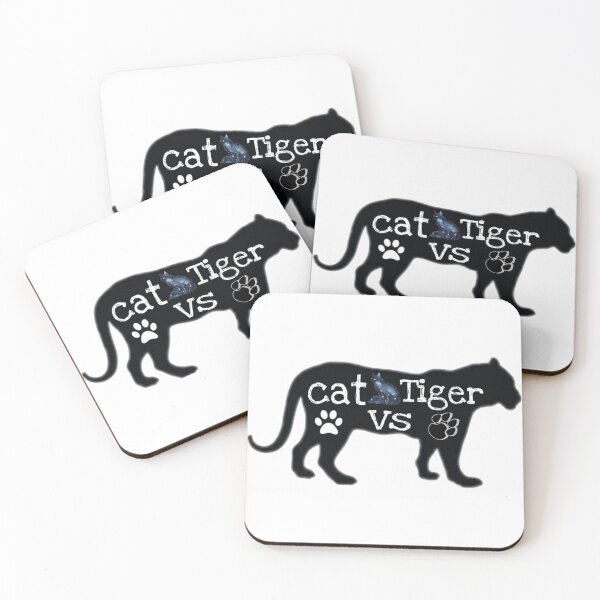 Item preview, Cute cat vs tiger shirts, cute cat vs tiger design, cute cat vs tiger lover, funny cat vs tiger masks, funny cat vs tiger phone cases, nice cat vs tiger stikars, cat vs tiger mugs, cat vs tiger clock  designed and sold by Poussyarts.