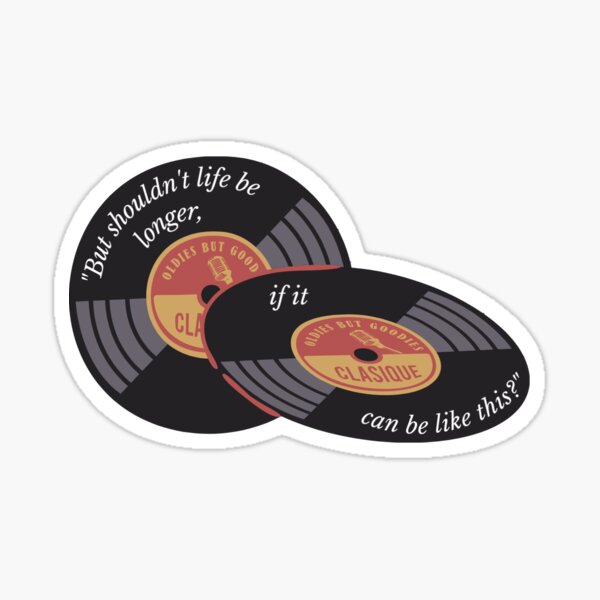 ATYD quote vinyl record Sticker