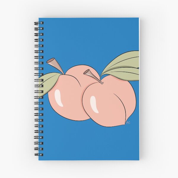 Item preview, Two Peaches on Blue Background designed and sold by iCraftCafe.